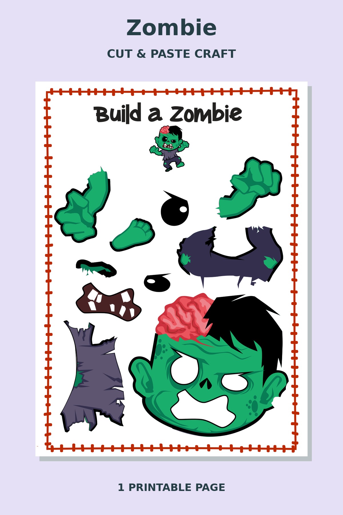 Zombie Cut and Paste Craft